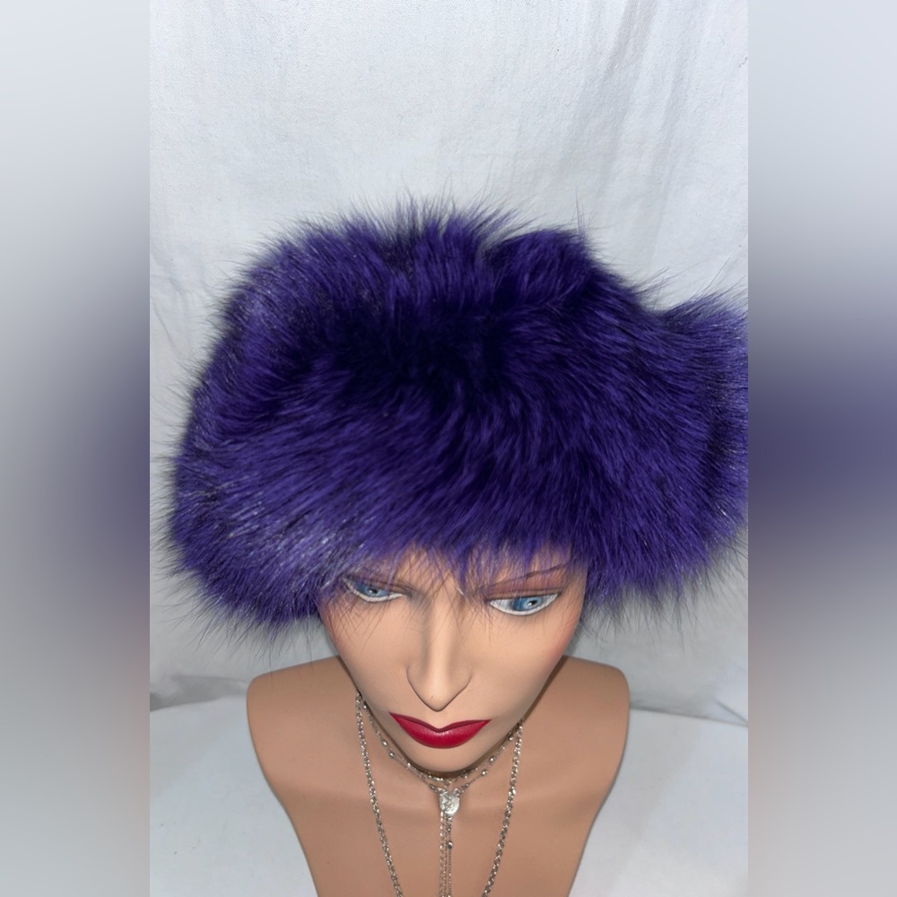 Purple Faux Fur Headband